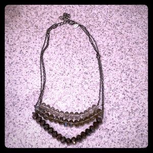 Express Jewelry - Express 3 tier gray toned jewel necklace Express Jewelry - Express 3 tier gray toned jewel necklace